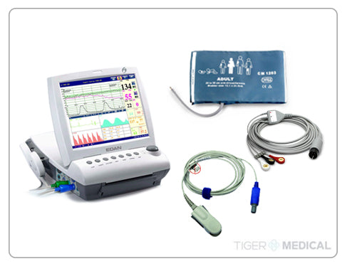 F9 Express Touch Screen Maternal Fetal Monitor with ECG, NIBP, SpO2 and Thermometry