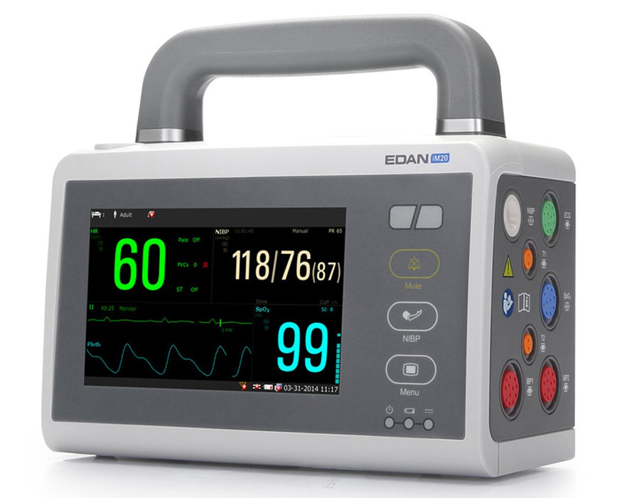 iM20 Transport Patient Monitor with 3/5 Lead ECG, NIBP, Temp, SpO2 & 2-IBP Module