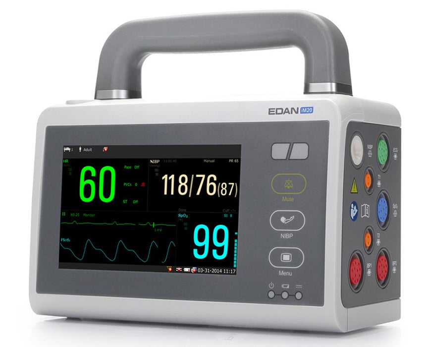 iM20 Transport Patient Monitor with 3/5/12 Lead ECG, NIBP, Temp & SpO2