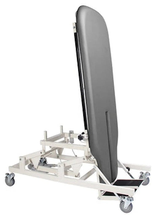 Tiltima Power Hi-Lo Table w/ Flat Top & Casters [Grey Upholstery] for Physical Therapy