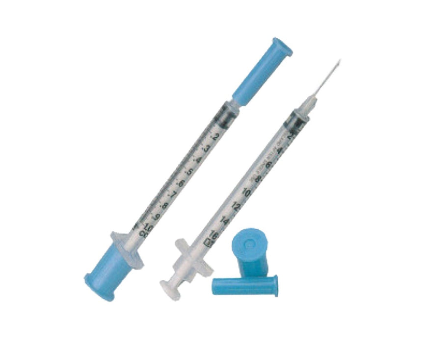 1cc, Zero Dead Space Tuberculin Syringe w/ Permanently Attached Needle - 100/Box