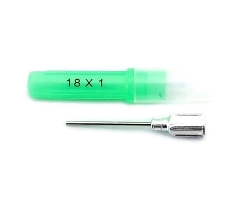 Aluminum Hub Blunt Needles, 18G x 1" - 100/Cs - Sterile