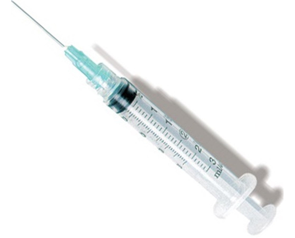 Exel 3cc Luer Lock Syringe, with 25g x 1in. Needle, 100/box