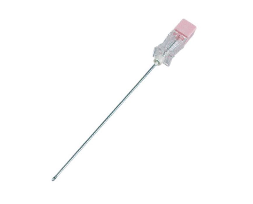 Quincke Bevel Spinal Needles, 18G (1.20mm) x 3 1/2" Pink - 100/Cs