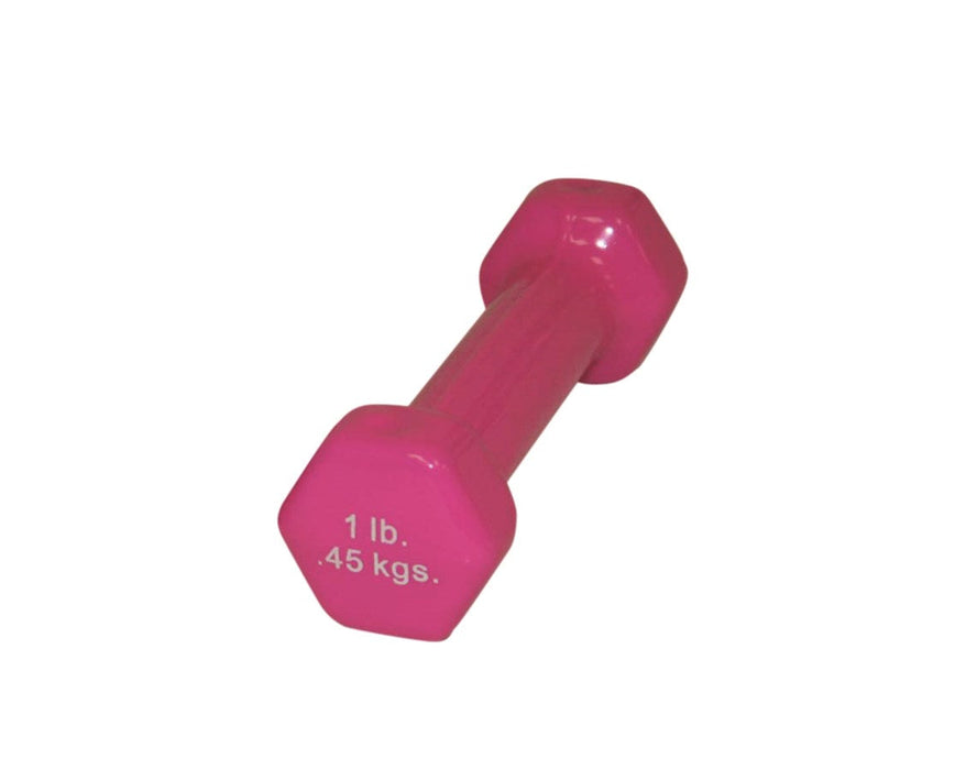 Vinyl Coated Dumbbell - 6 lb., Red, each