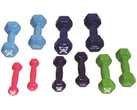 Vinyl Coated Dumbbell Weight Set. 10pcs (2/ea - 1, 2, 3, 4, 5 lb)