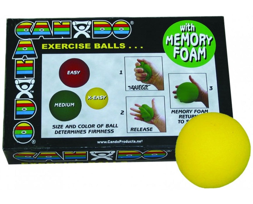 Memory Foam Ball Exerciser - 3.5" - Medium - 1 ea