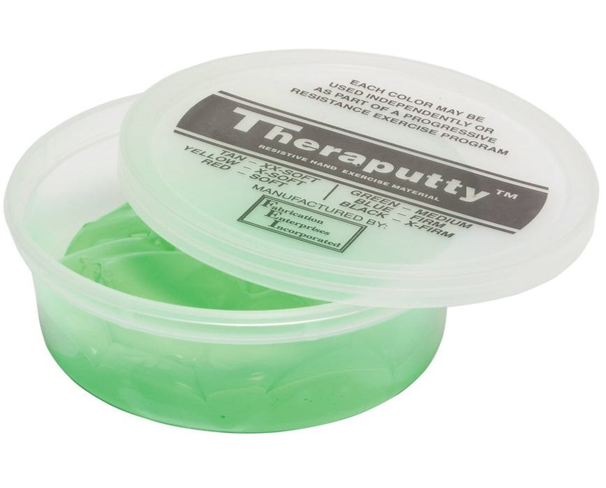 TheraPutty Plus Antimicrobial Hand Exercise Material Medium (Green) 2 oz