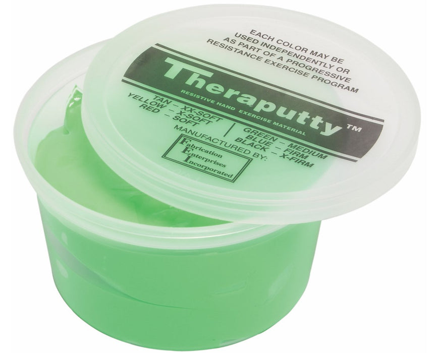 TheraPutty Plus Antimicrobial Hand Exercise Material Medium (Green) 3 oz