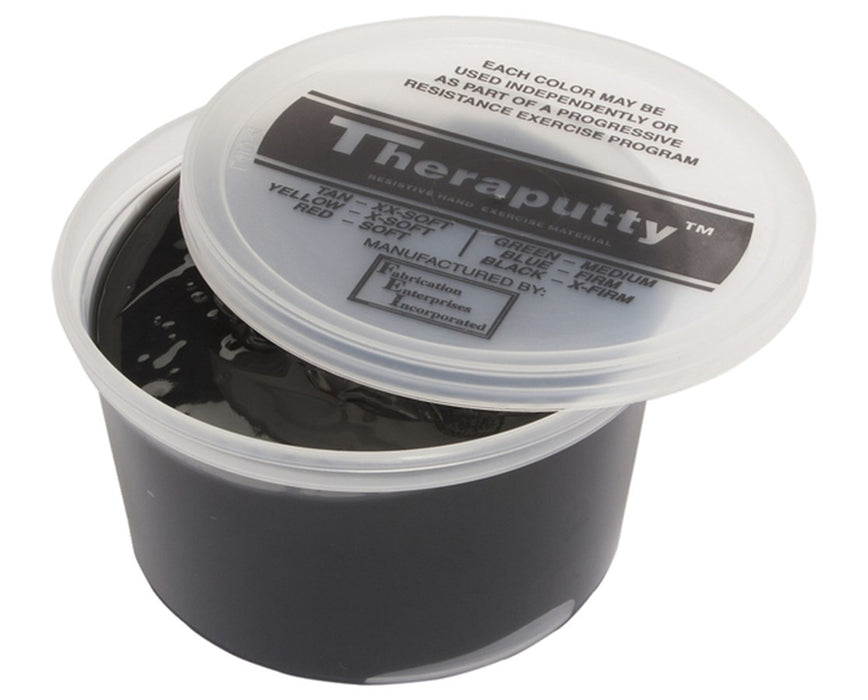 TheraPutty Plus Antimicrobial Hand Exercise Material X-Firm (Black) 4 oz