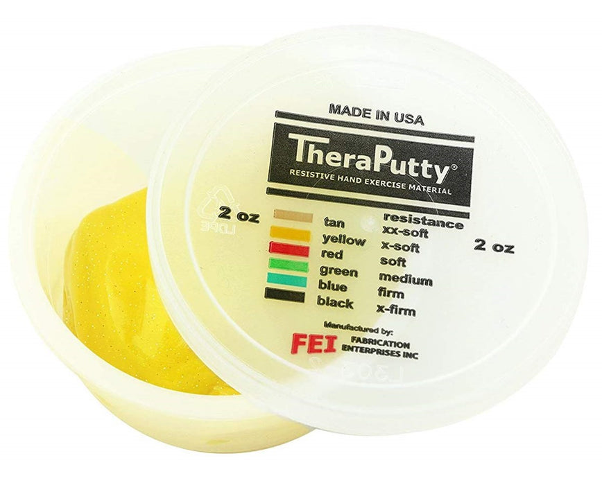 TheraPutty Glitter Putty - X-Soft [Yellow] 2 oz