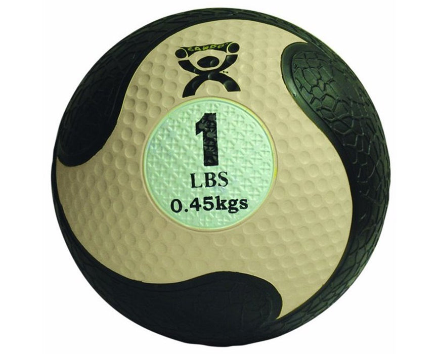 Rubber Medicine Ball - 8" Diameter, Tan, 1 lb