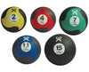 Rubber Medicine Ball Weight. 5 pc Set. 2,4,7,11,15 lb