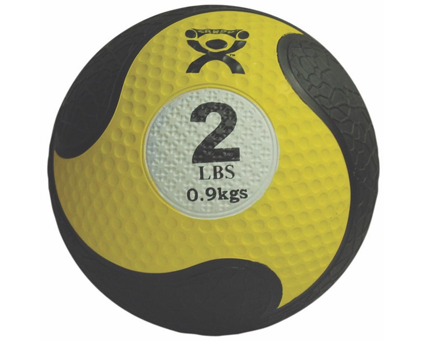 Rubber Medicine Ball - 8" Diameter, Yellow, 2 lb