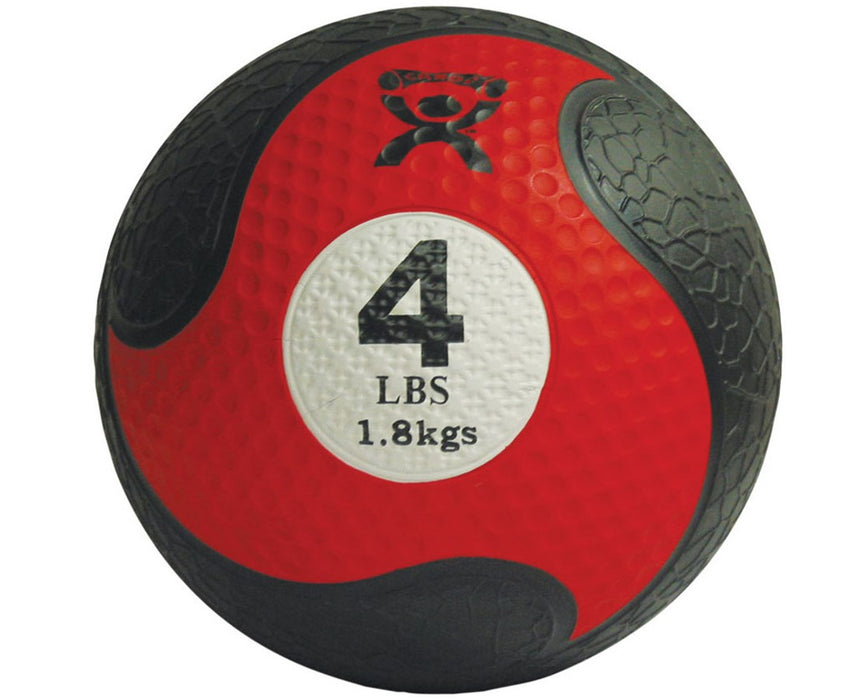 Rubber Medicine Ball - 8" Diameter, Red, 4 lb