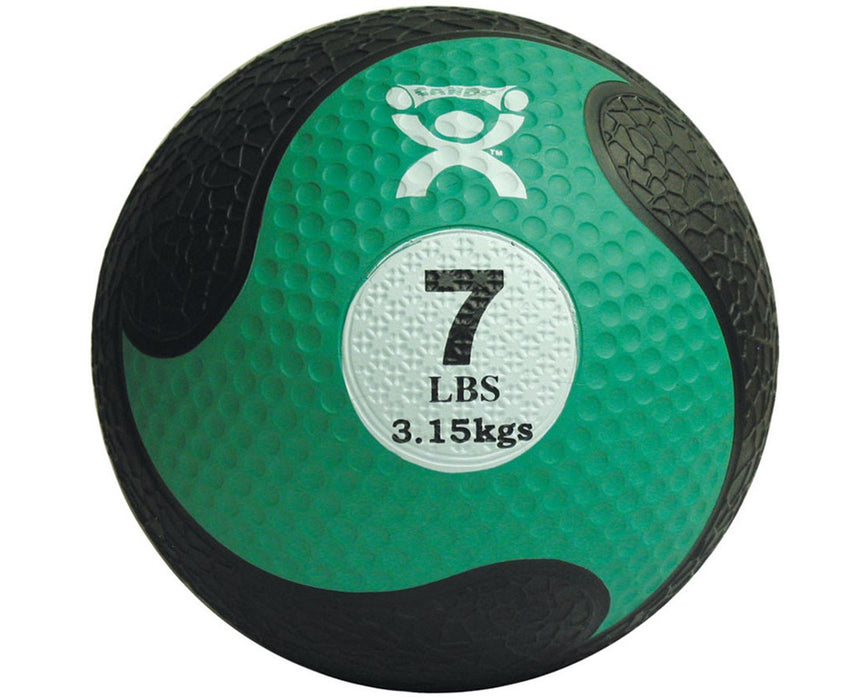 Rubber Medicine Ball - 9" Diameter, Green, 7 lb