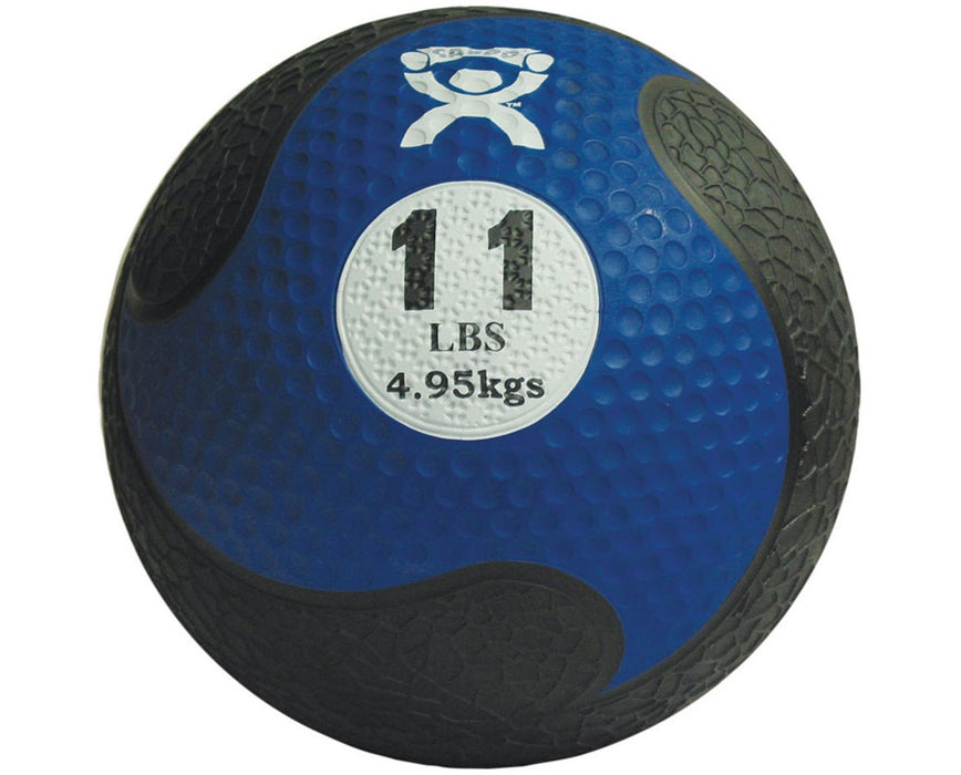 Rubber Medicine Ball - 9" Diameter, Blue, 11 lb