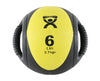 Dual-Handle Medicine Ball Yellow, 6 lb
