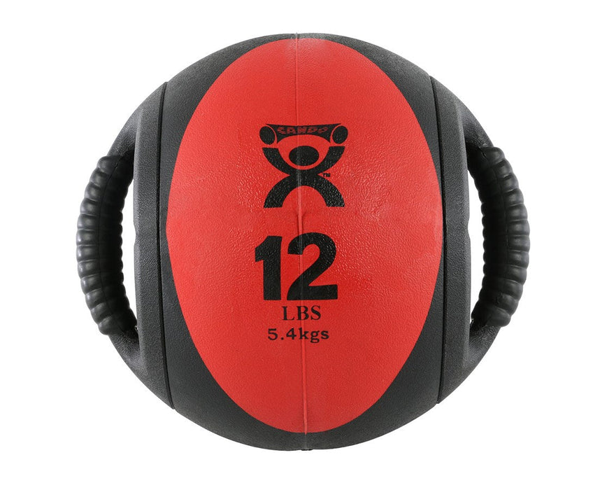 Dual-Handle Medicine Ball Red, 12 lb