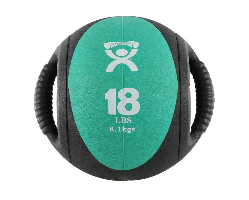 Dual-Handle Medicine Ball Green, 18 lb