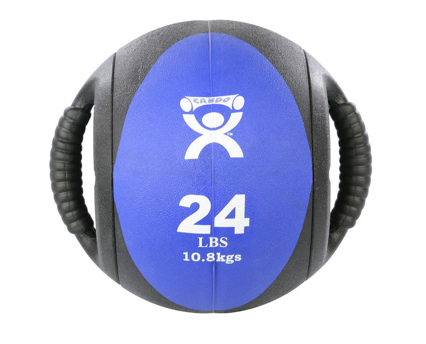 Dual-Handle Medicine Ball Blue, 24 lb