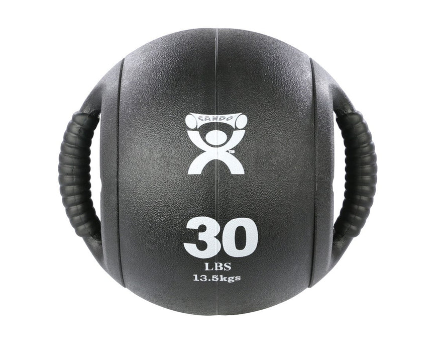 Dual-Handle Medicine Ball Black, 30 lb