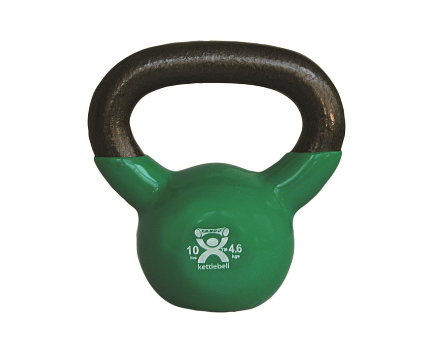 Vinyl-Coated Kettlebell Green, 10 lb