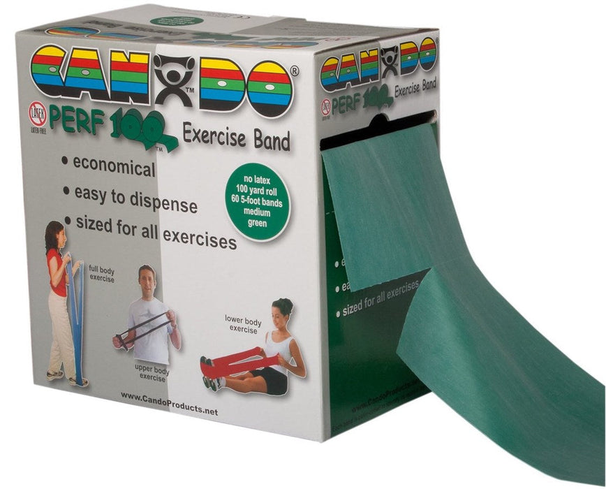 Perf 100 Latex- Free Exercise Band - Medium (Green)