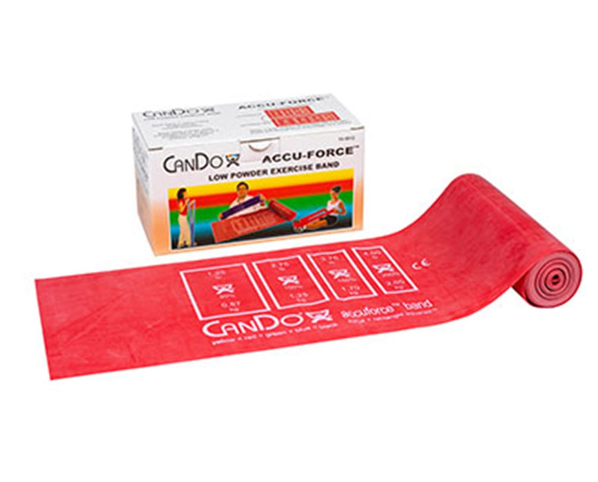 AccuForce Low Powder Exercise Band - Light (Red) 6 Yards