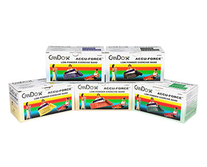 AccuForce Low Powder Exercise Band - 5-piece set (1 of each color) 6 Yards
