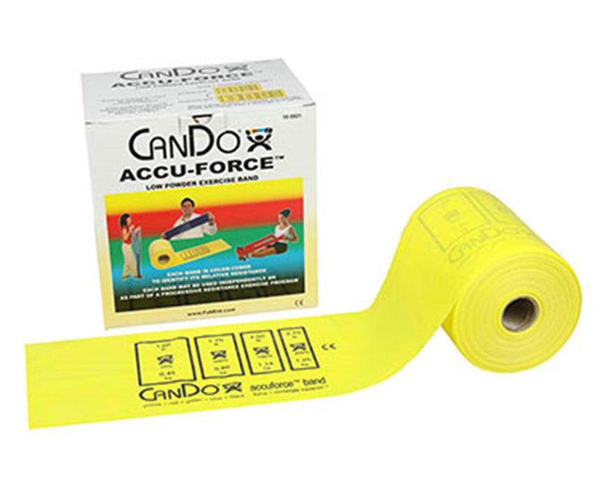 AccuForce Low Powder Exercise Band - X-light (Yellow) 50 Yards