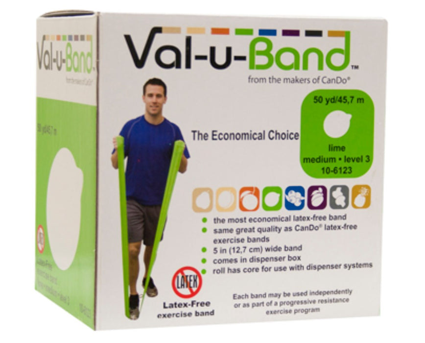 Val-u-Band Berry Colors Latex-Free Exercise Band - Level 3 (Lime) 6 Yards