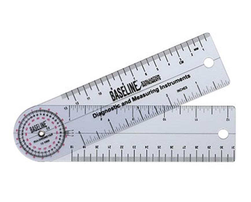 HiRes Rulongmeter 360 Degree Plastic Goniometer - 25 Pack