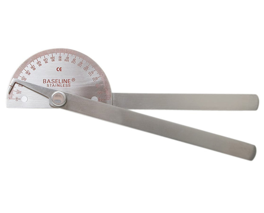 Metal Goniometer-180 Degree Range - 8 inch Legs