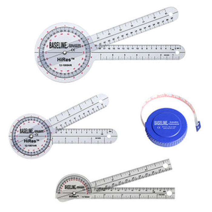 Hi-Res Goniometer Set w/ Measuring Tape
