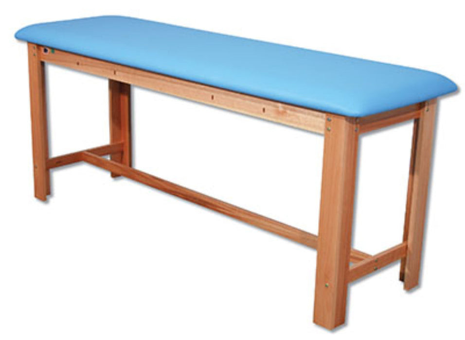 Classic H-Brace Exam Table w/ Flat Top [Light Blue Upholstery]