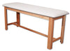 Classic H-Brace Exam Table w/ Flat Top [White Upholstery]