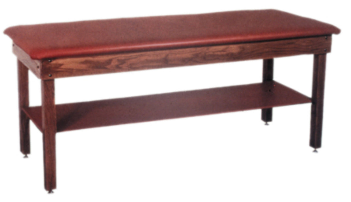 H-Brace Treatment Table w/ Shelf & Flat Top. 72"L x 24"W