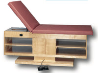 Power Hi-Lo Treatment Table w/ Shelves. Adjustable Back