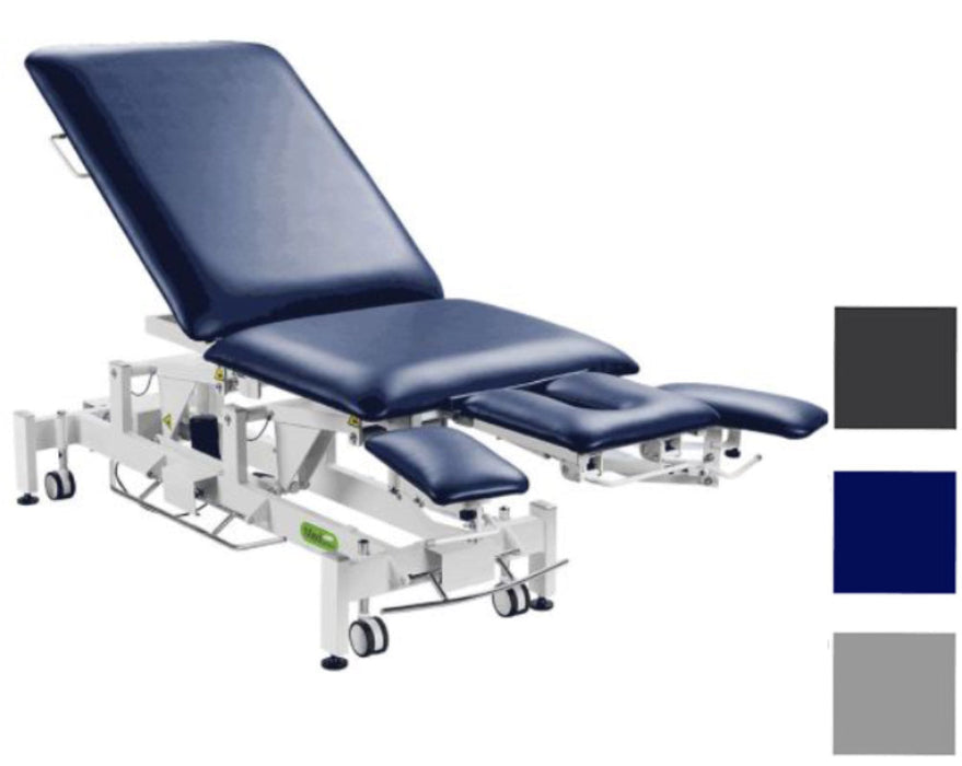 Power Hi-Lo Treatment Table w/ 5-Section Top (Adjustable Back / Headrest, Armrests & Casters)