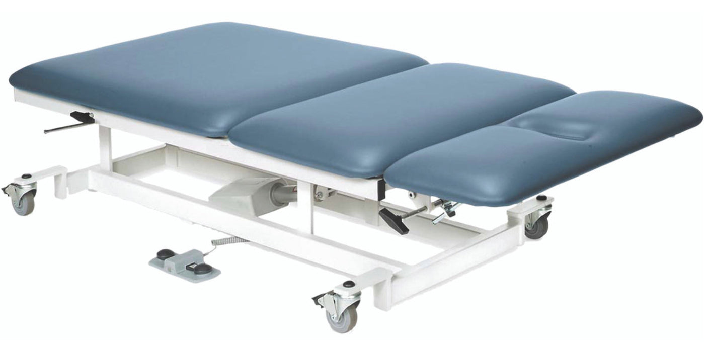 Bariatric Power Hi-Lo Treatment Table w/ Adjustable Back / Headrest & Casters