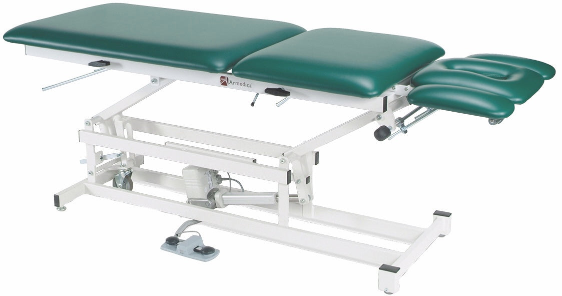 Power Hi-Lo Treatment Table w/ 5-Section Top (Adjustable Back / Headrest & Armrests. Elevating Midsection)