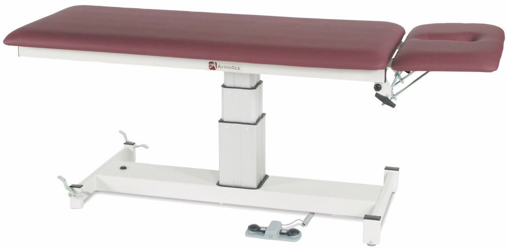 Pedestal Power Hi-Lo Treatment Table w/ Adjustable Headrest