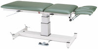 Pedestal Power Hi-Lo Treatment Table w/ 5-Section Top (Adjustable Back / Headrest. Elevating Midsection)