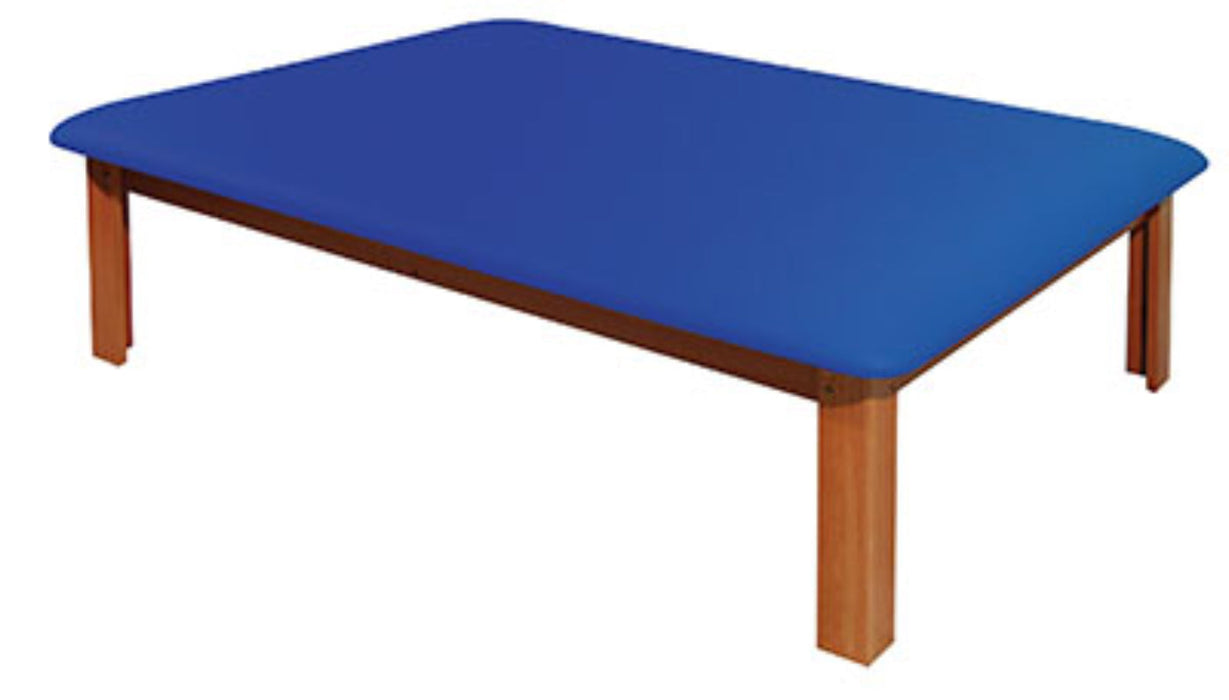 Rehab Therapy Mat Table w/ Flat Top [Dark Blue Upholstery]