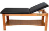 Treatment Table w/ Shelf. Adjustable Back [Black Upholstery]