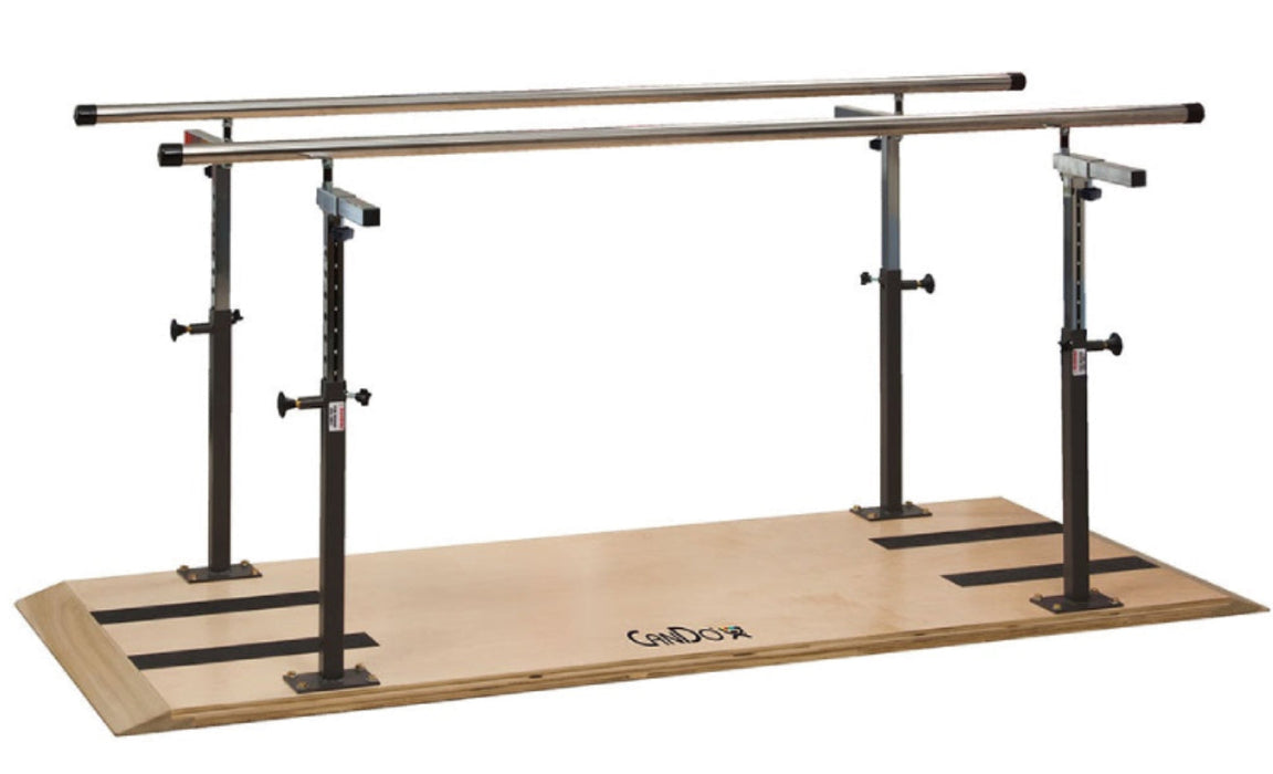 Adjustable Parallel Bars. Platform-Mounted. 10' L