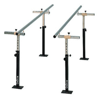 Parallel Bars. Floor-Mounted. Height & Width Adjustable (7' to 12' L) for Physical Therapy