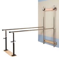 Wall-Mounted Folding Parallel Bars. 7' L for Physical Therapy