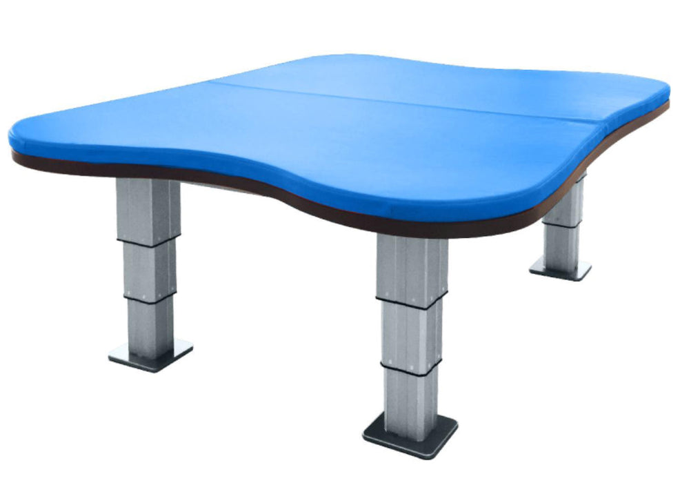 Bariatric Power Hi-Lo Table w/ Flat Top. Hour-Glass Shaped. 96"L x 72"W for Physical Therapy